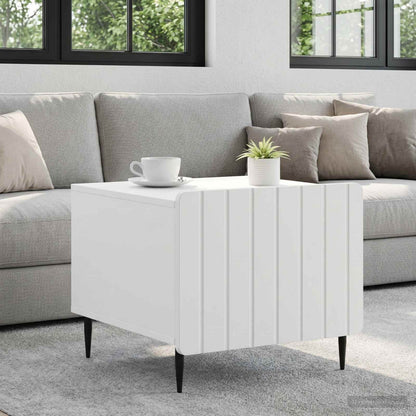 vidaXL Coffee Table with Drawer White 49 x 50 x 42 cm Engineered Wood 1