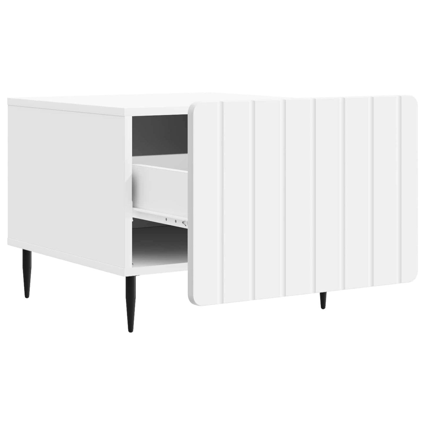 vidaXL Coffee Table with Drawer White 49 x 50 x 42 cm Engineered Wood 4