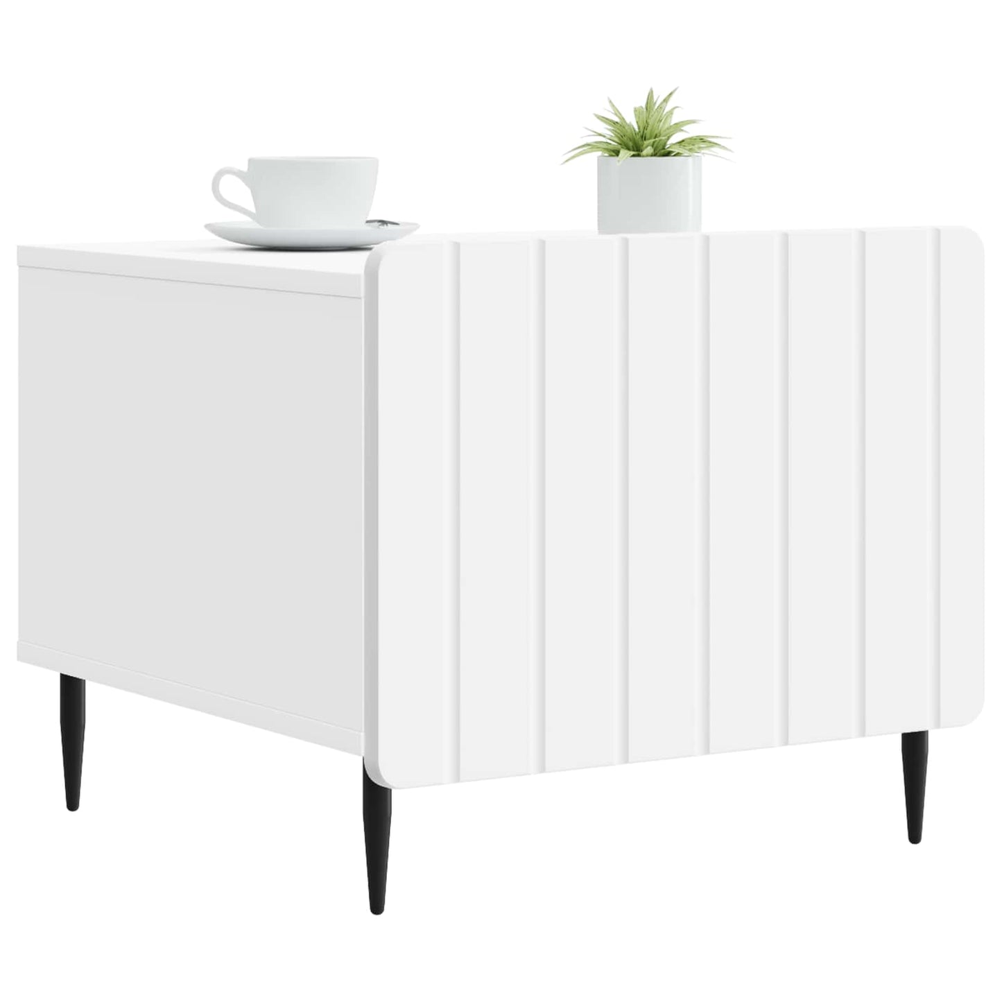 vidaXL Coffee Table with Drawer White 49 x 50 x 42 cm Engineered Wood 3