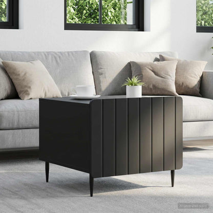 vidaXL Coffee Table with Drawer Black 49 x 50 x 42 cm Engineered Wood 1