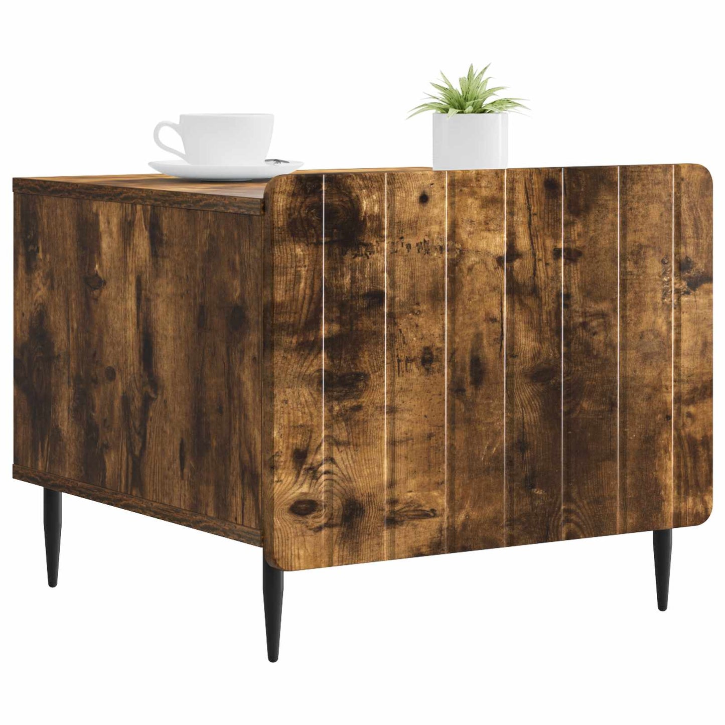 vidaXL Coffee Table Smoked Oak 49 x 50 x 42 cm Engineered Wood 3