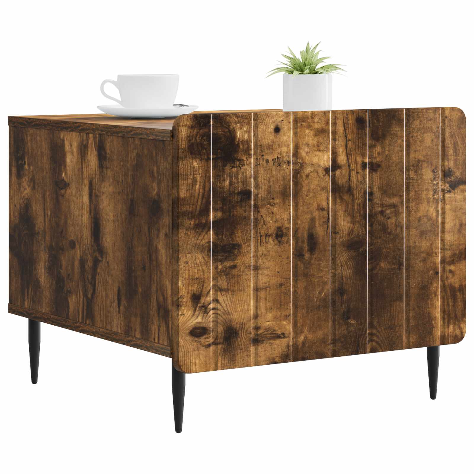 vidaXL Coffee Table Smoked Oak 49 x 50 x 42 cm Engineered Wood 3