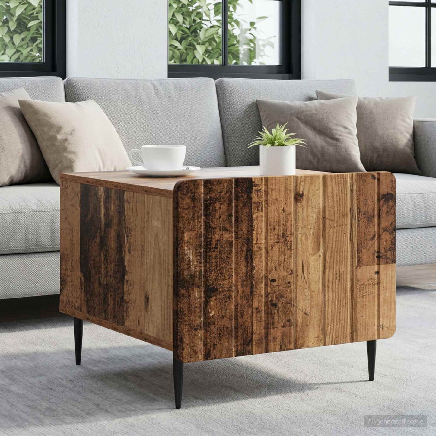 vidaXL Coffee Table Old Wood 49 x 50 x 42 cm Engineered Wood 1