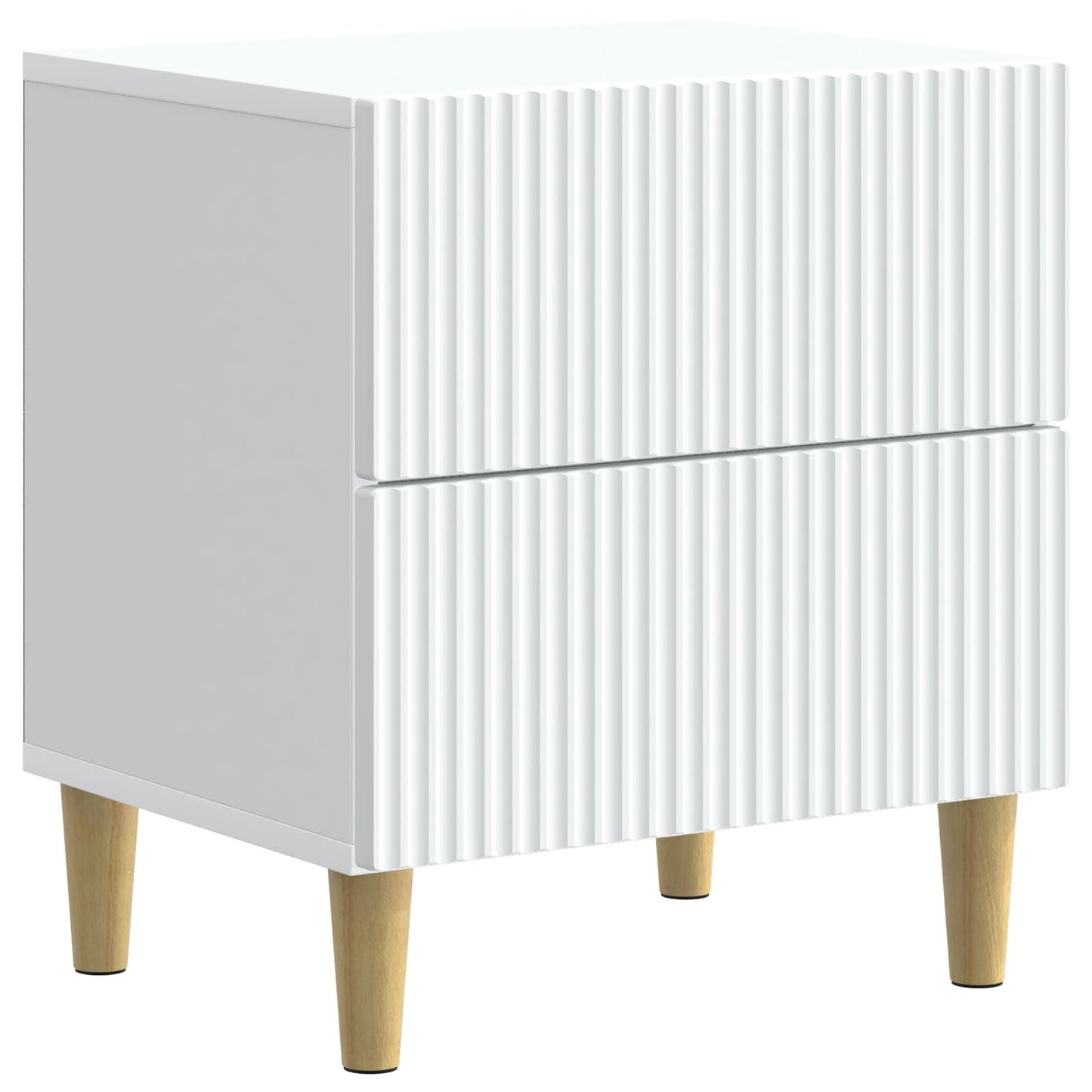 vidaXL Bedside Cabinet White 43 x 34.5 x 48 cm Engineered Wood 2