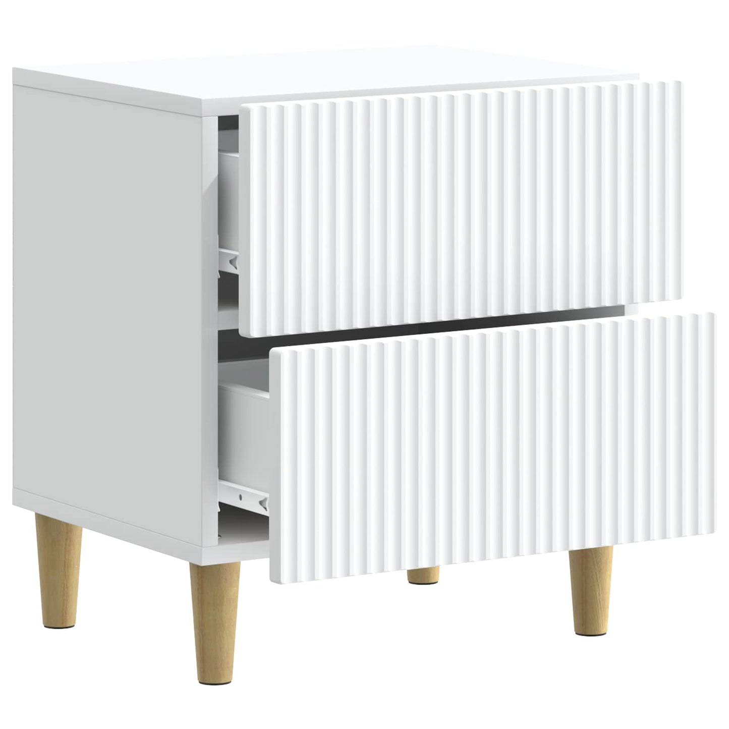 vidaXL Bedside Cabinet White 43 x 34.5 x 48 cm Engineered Wood 4