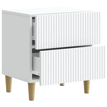 vidaXL Bedside Cabinet White 43 x 34.5 x 48 cm Engineered Wood 4
