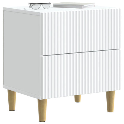 vidaXL Bedside Cabinet White 43 x 34.5 x 48 cm Engineered Wood 3