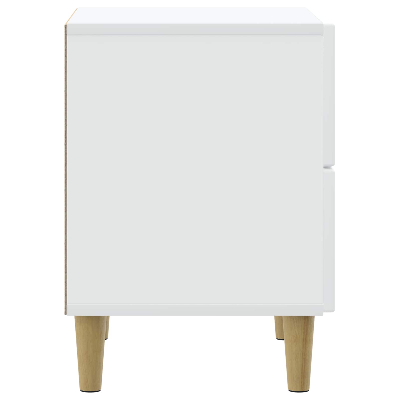 vidaXL Bedside Cabinet White 43 x 34.5 x 48 cm Engineered Wood 6
