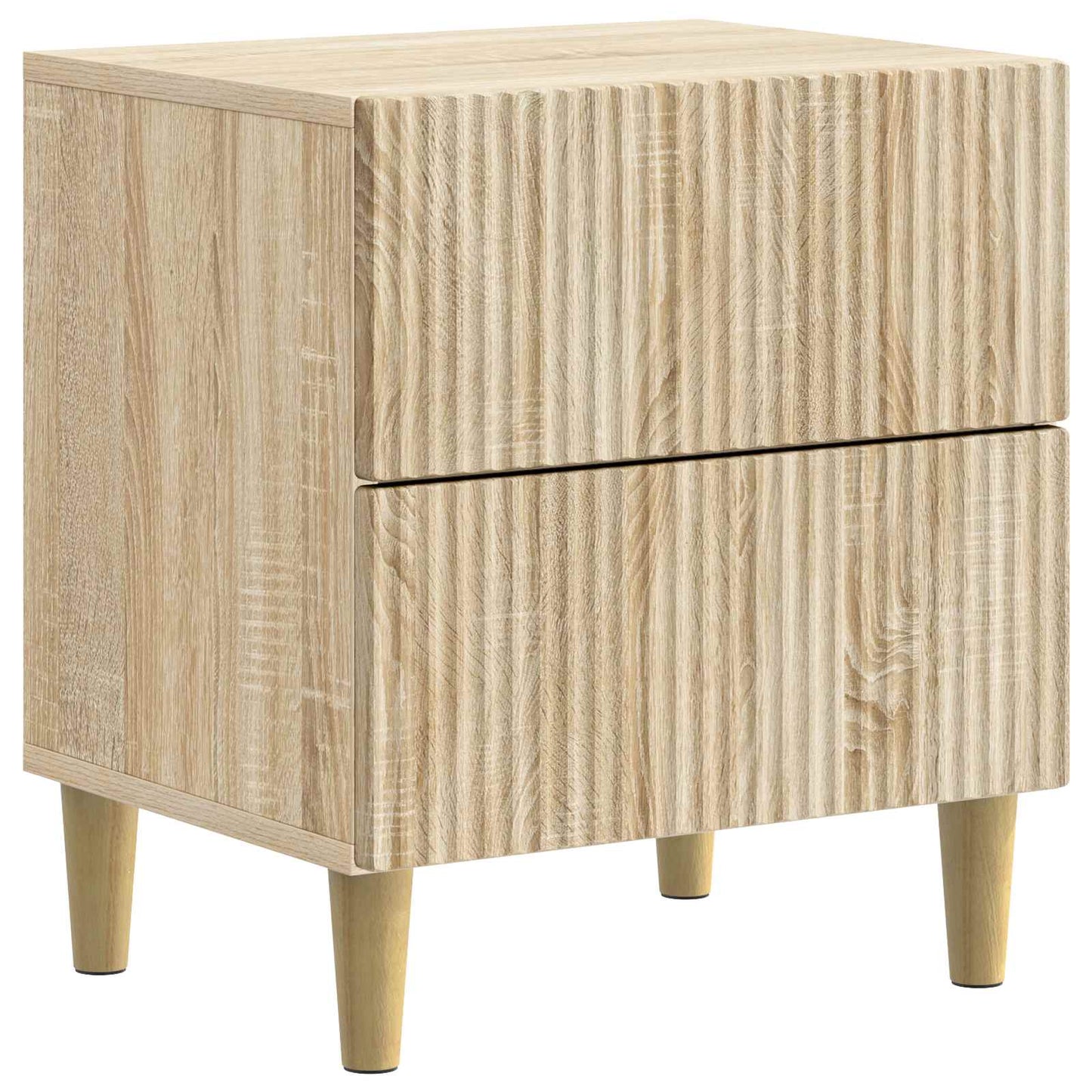 vidaXL Bedside Cabinet Sonoma Oak 43 x 34.5 x 48 cm Engineered Wood 2