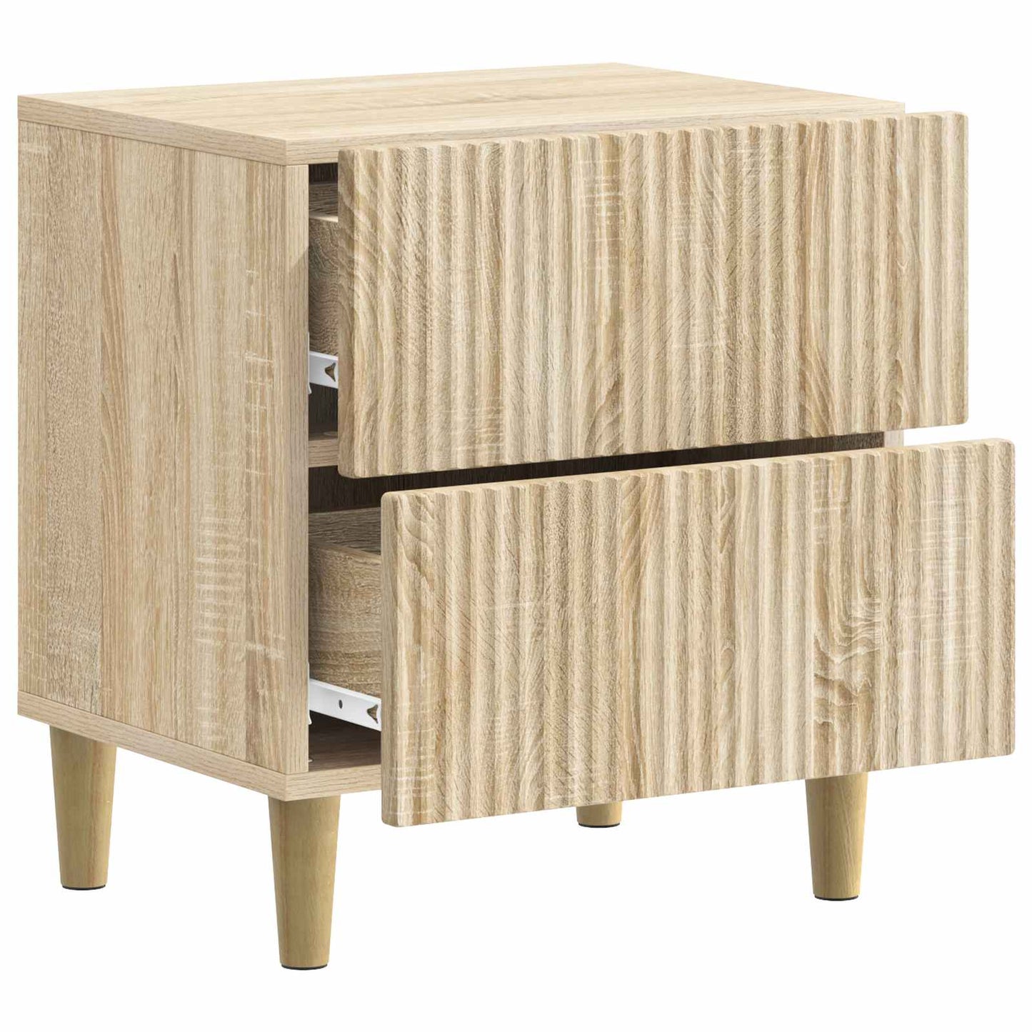 vidaXL Bedside Cabinet Sonoma Oak 43 x 34.5 x 48 cm Engineered Wood 4