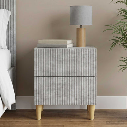 vidaXL Bedside Cabinet Concrete Grey 43 x 34.5 x 48 cm Engineered Wood 1