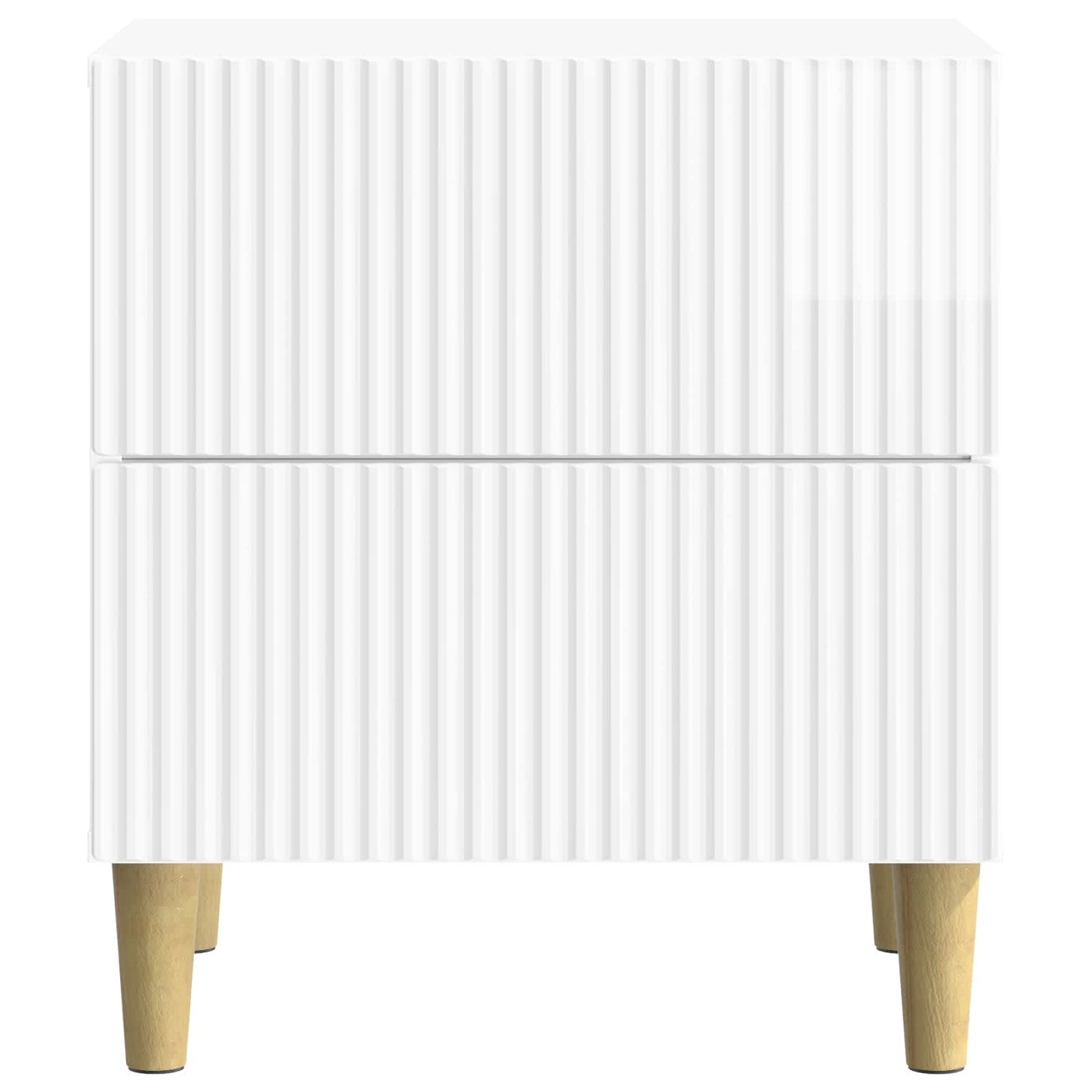 vidaXL Bedside Cabinet High Gloss White 43 x 34.5 x 48 cm 5