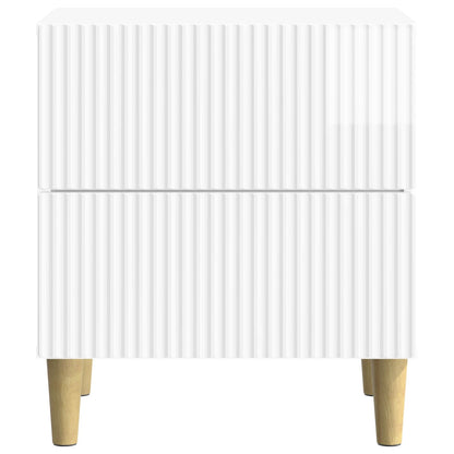 vidaXL Bedside Cabinet High Gloss White 43 x 34.5 x 48 cm 5