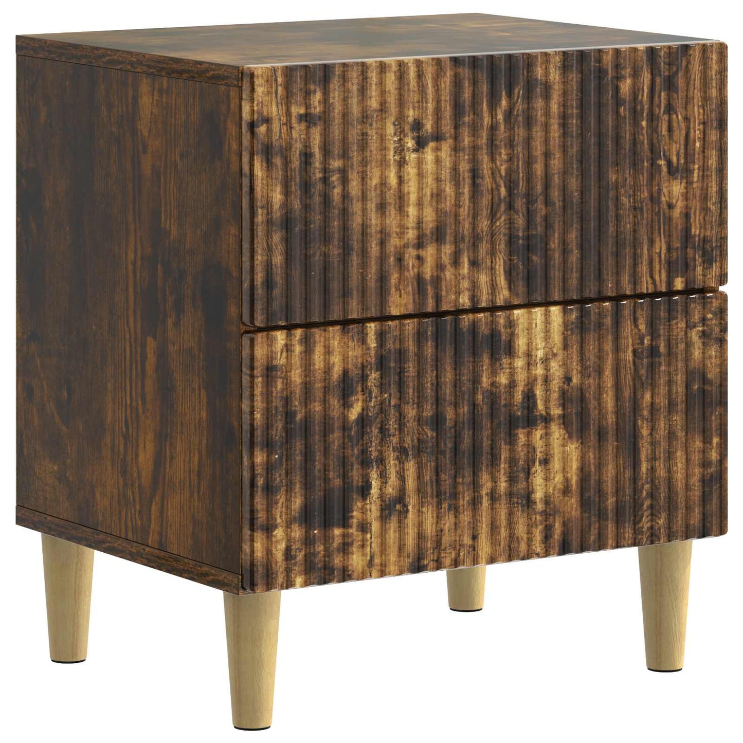 vidaXL Bedside Cabinet Smoked Oak 43 x 34.5 x 48 cm Engineered Wood 2