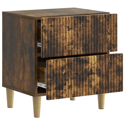 vidaXL Bedside Cabinet Smoked Oak 43 x 34.5 x 48 cm Engineered Wood 4