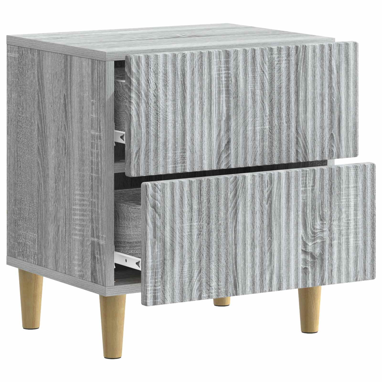 vidaXL Bedside Cabinet Grey Sonoma 43 x 34.5 x 48 cm Engineered Wood 4