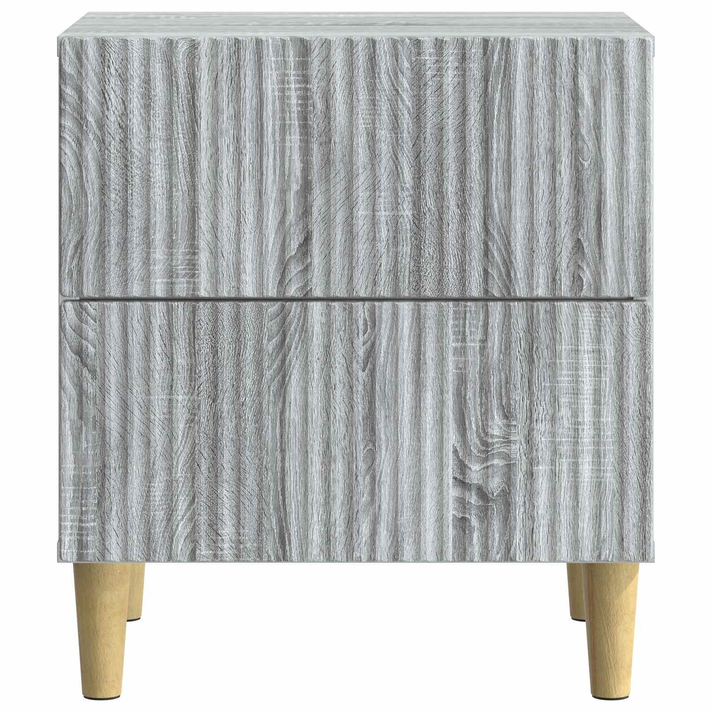 vidaXL Bedside Cabinet Grey Sonoma 43 x 34.5 x 48 cm Engineered Wood 5