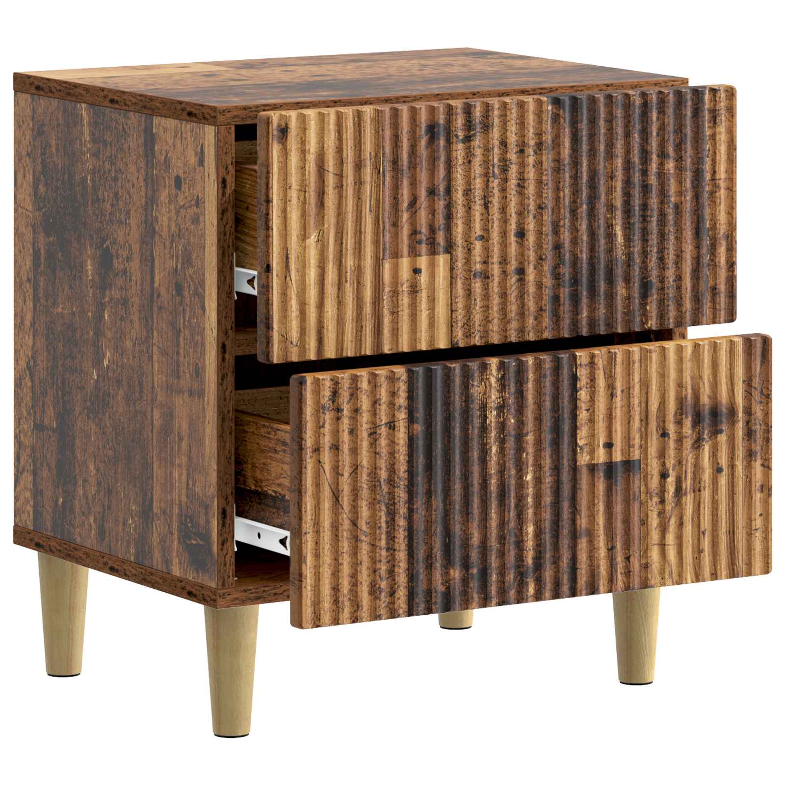 vidaXL Bedside Cabinet Old Wood 43 x 34.5 x 48 cm Engineered Wood 4