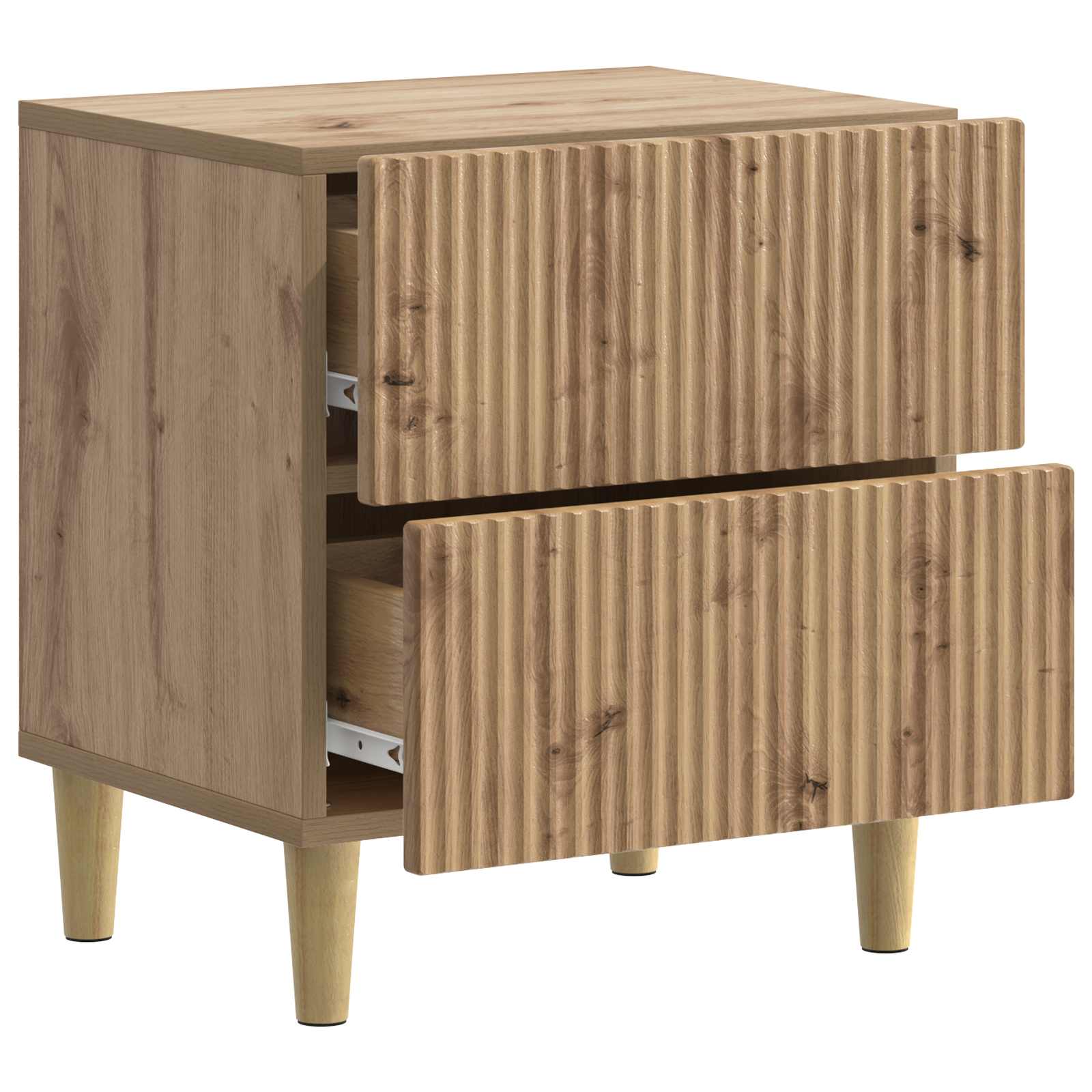 vidaXL Bedside Cabinet Artisan Oak 43 x 34.5 x 48 cm Engineered Wood 4