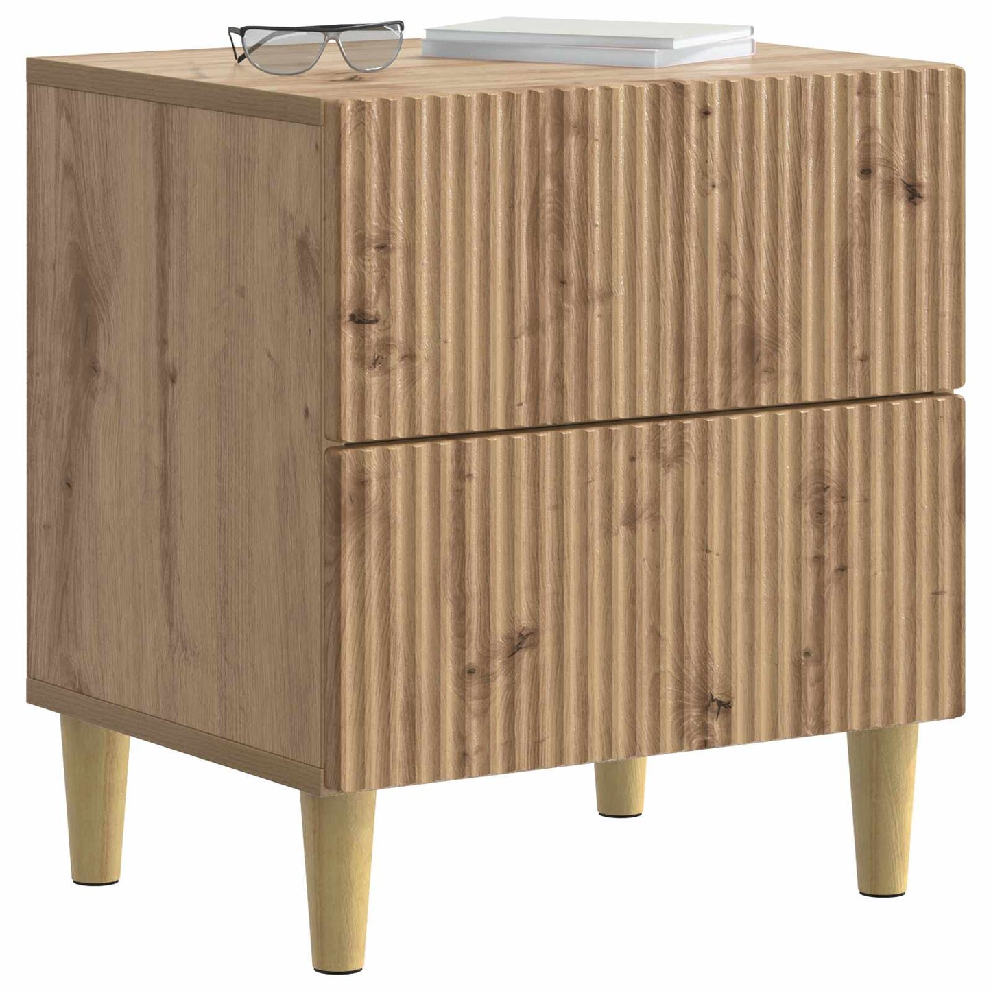 vidaXL Bedside Cabinet Artisan Oak 43 x 34.5 x 48 cm Engineered Wood 3