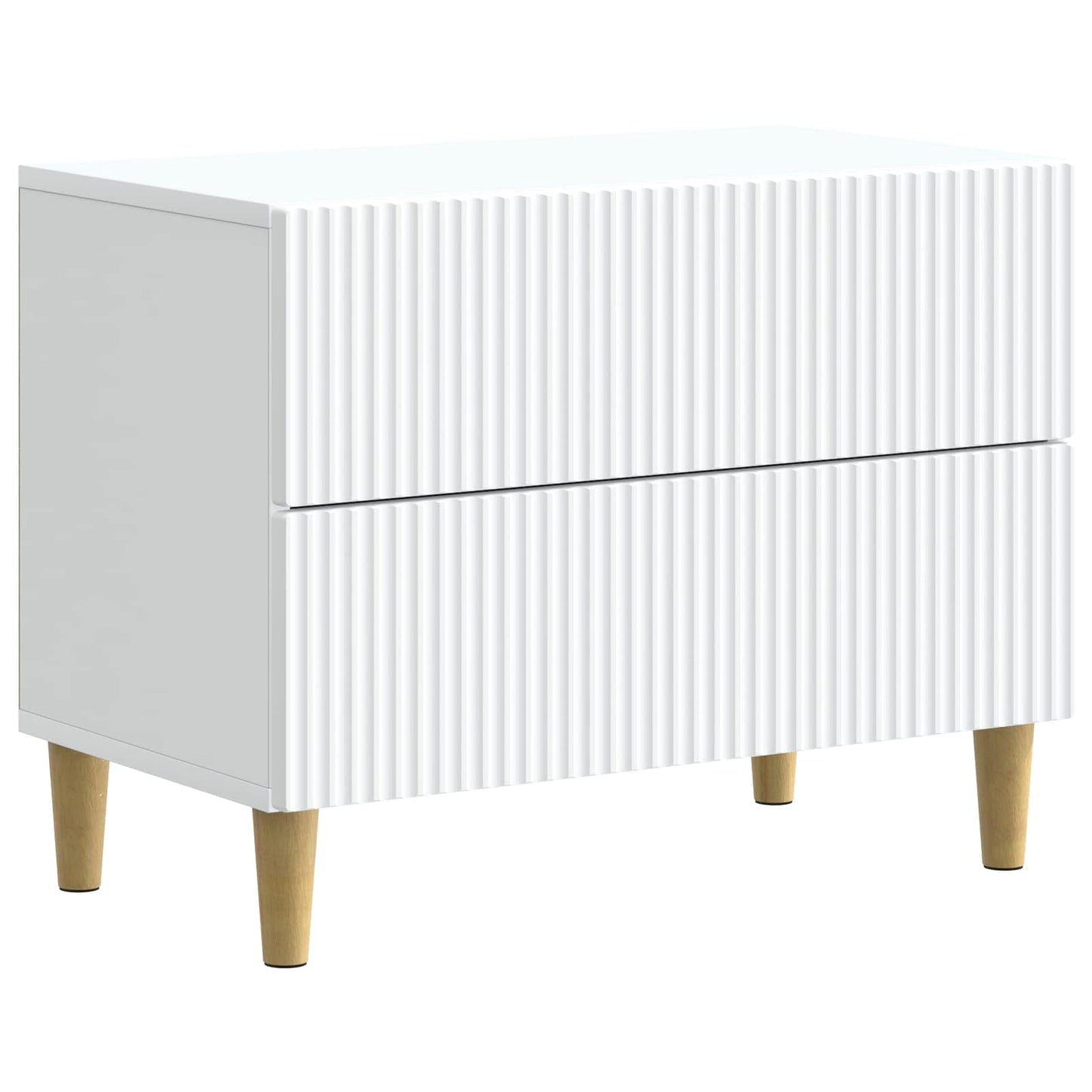 vidaXL Bedside Cabinet White 62 x 34.5 x 48 cm Engineered Wood 2