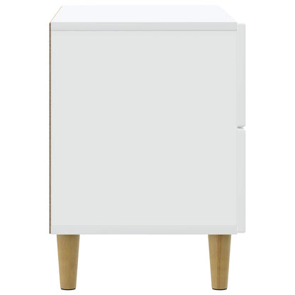 vidaXL Bedside Cabinet White 62 x 34.5 x 48 cm Engineered Wood 6