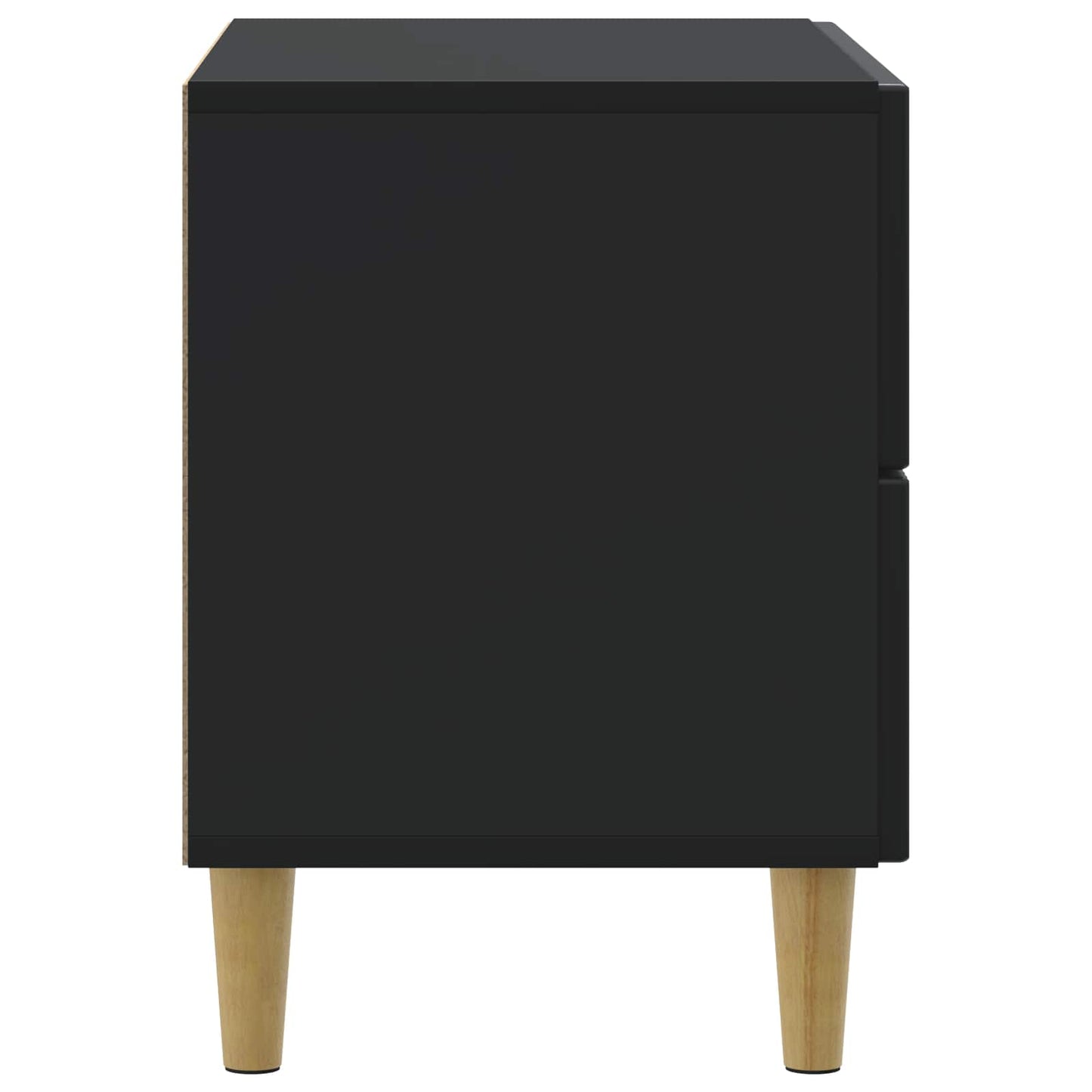 vidaXL Bedside Cabinet Black 62 x 34.5 x 48 cm Engineered Wood 6