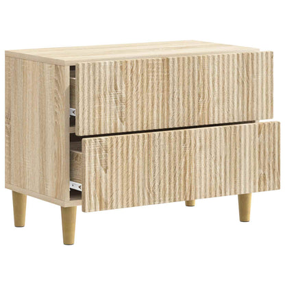 vidaXL Bedside Cabinet Sonoma Oak 62 x 34.5 x 48 cm Engineered Wood 4