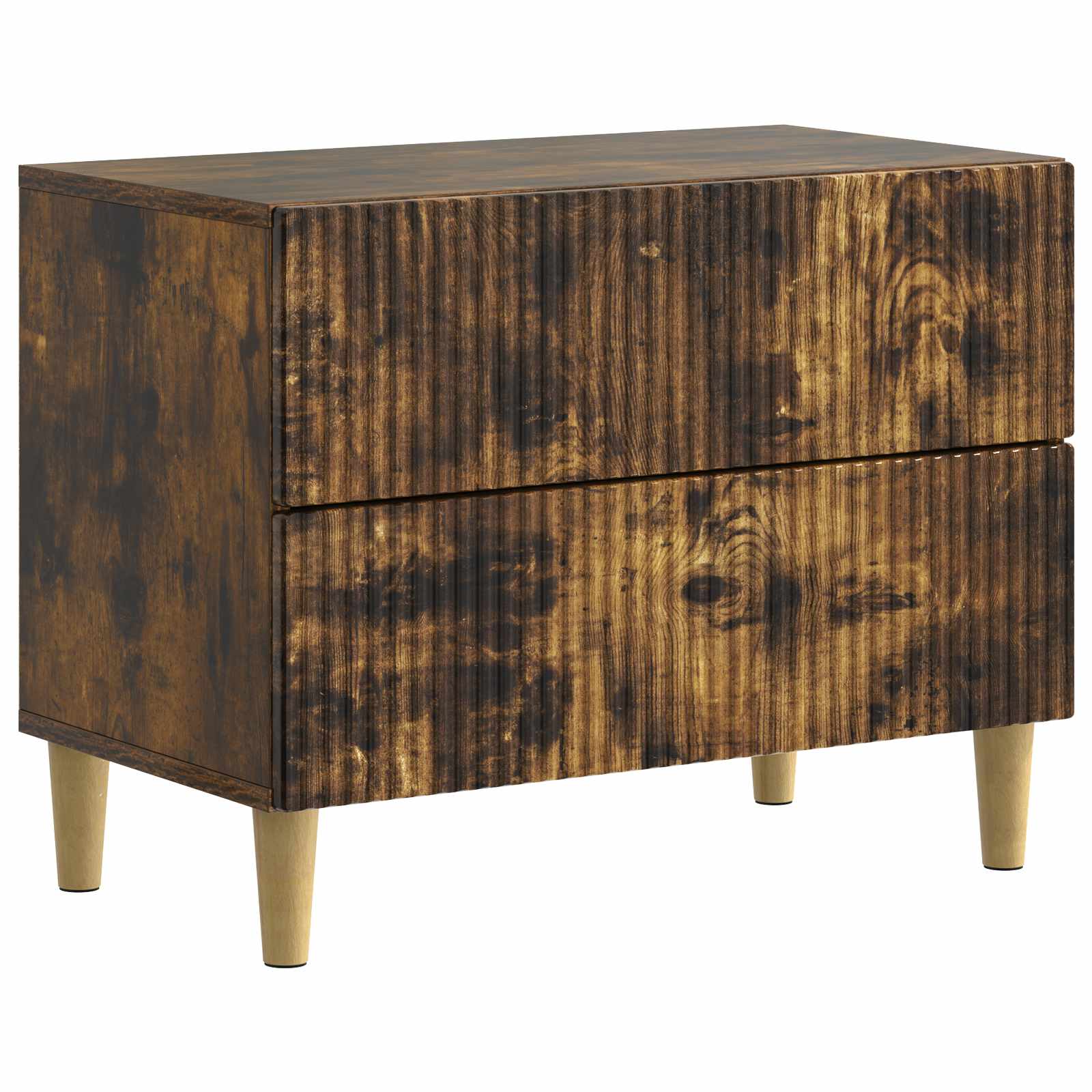 vidaXL Bedside Cabinet Smoked Oak 62 x 34.5 x 48 cm Engineered Wood 2
