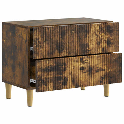 vidaXL Bedside Cabinet Smoked Oak 62 x 34.5 x 48 cm Engineered Wood 4