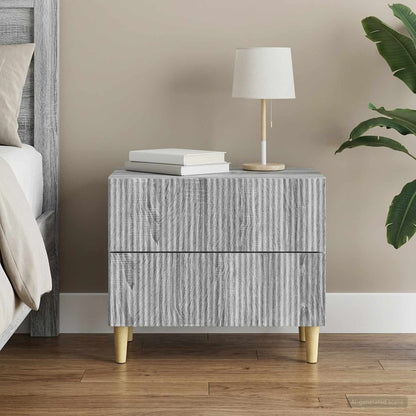 vidaXL Bedside Cabinet Grey Sonoma 62 x 34.5 x 48 cm Engineered Wood 1