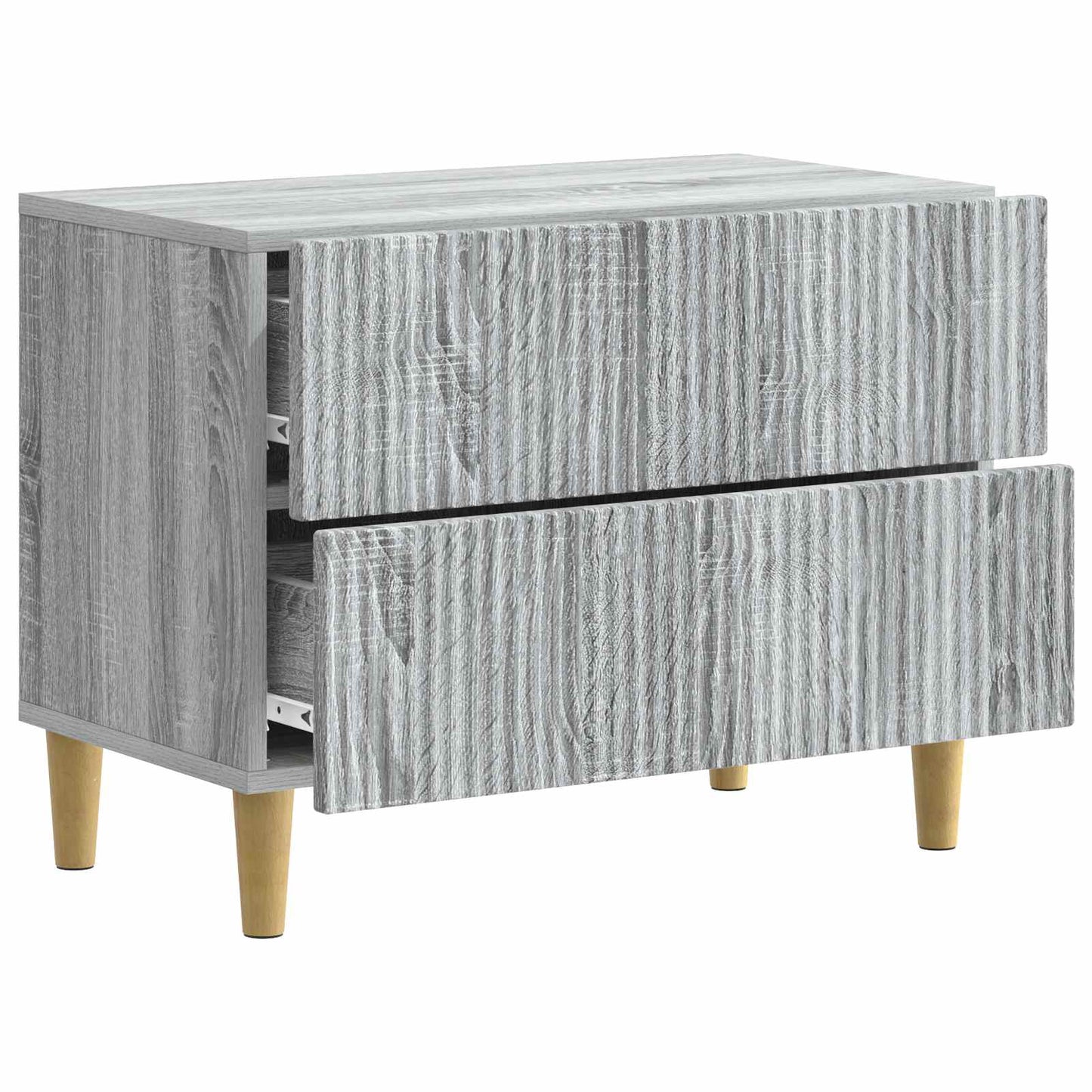 vidaXL Bedside Cabinet Grey Sonoma 62 x 34.5 x 48 cm Engineered Wood 4