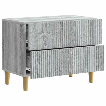 vidaXL Bedside Cabinet Grey Sonoma 62 x 34.5 x 48 cm Engineered Wood 4
