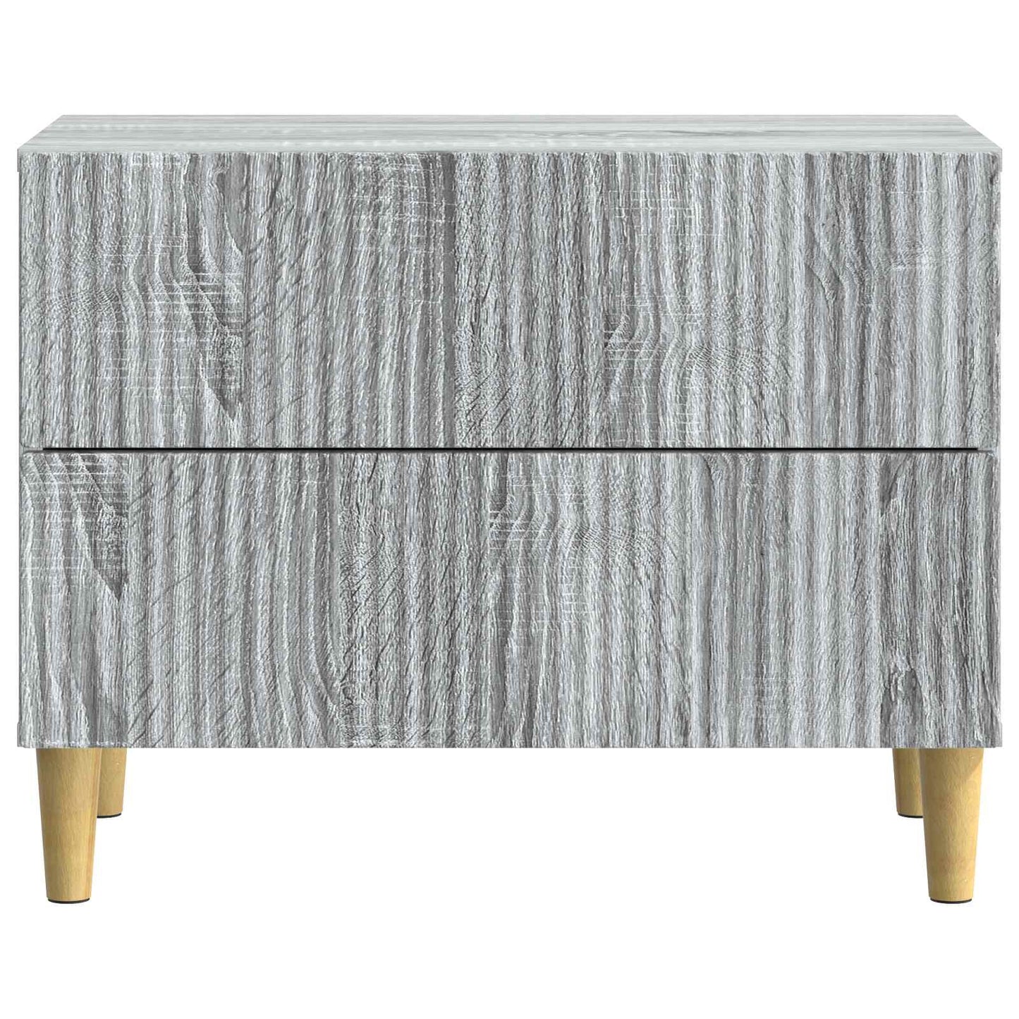 vidaXL Bedside Cabinet Grey Sonoma 62 x 34.5 x 48 cm Engineered Wood 5