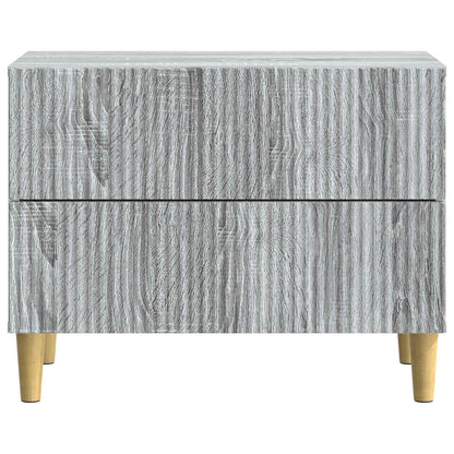 vidaXL Bedside Cabinet Grey Sonoma 62 x 34.5 x 48 cm Engineered Wood 5