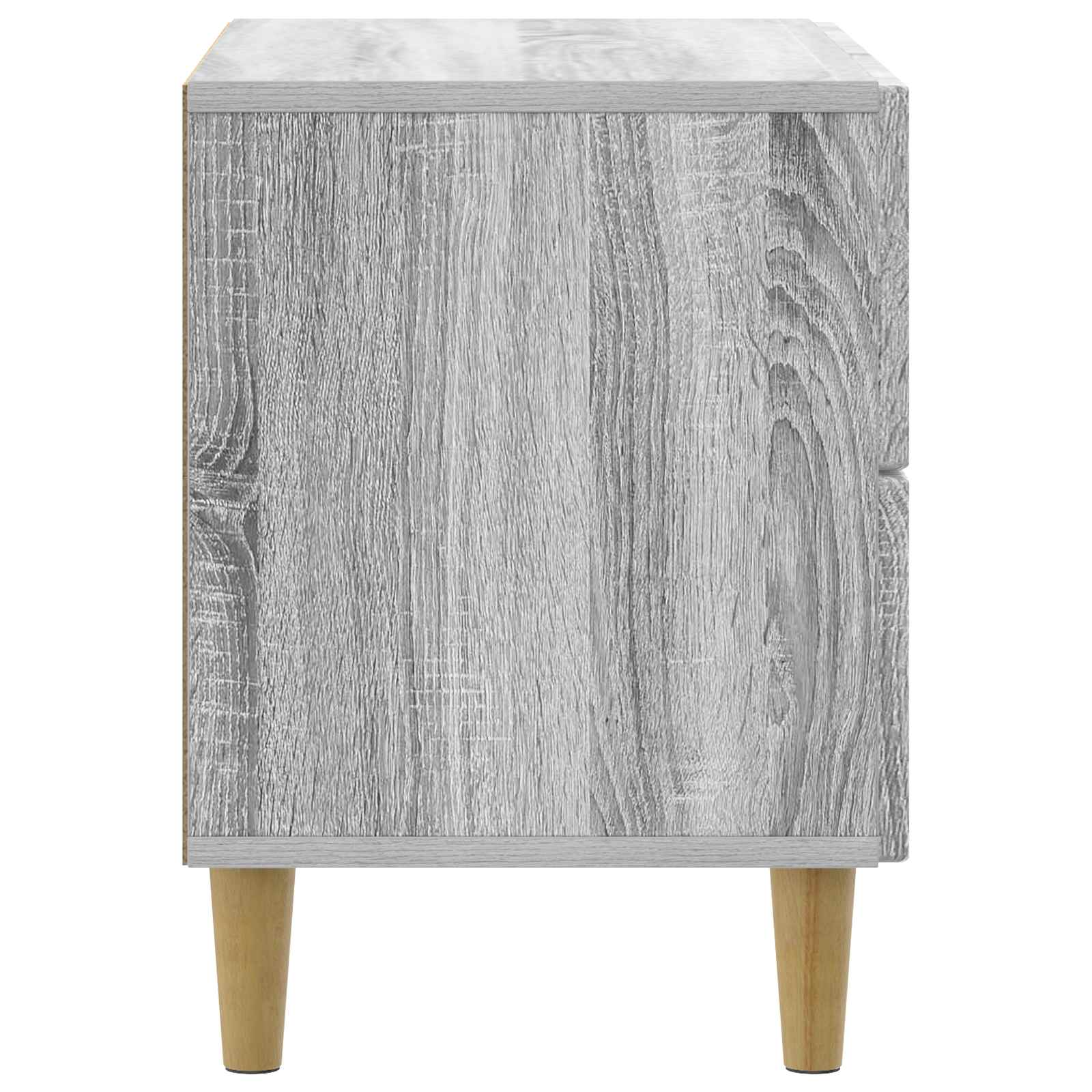 vidaXL Bedside Cabinet Grey Sonoma 62 x 34.5 x 48 cm Engineered Wood 6