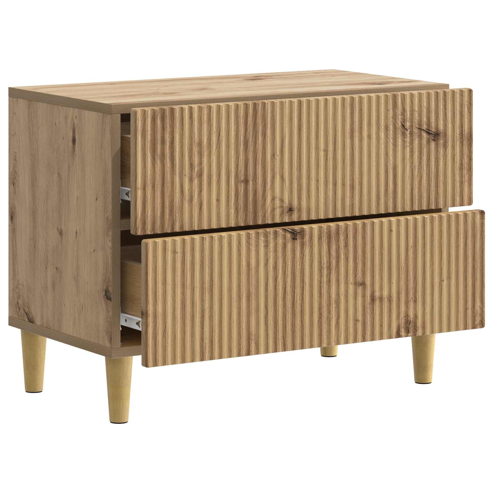 vidaXL Bedside Cabinet Artisan Oak 62 x 34.5 x 48 cm Engineered Wood 4