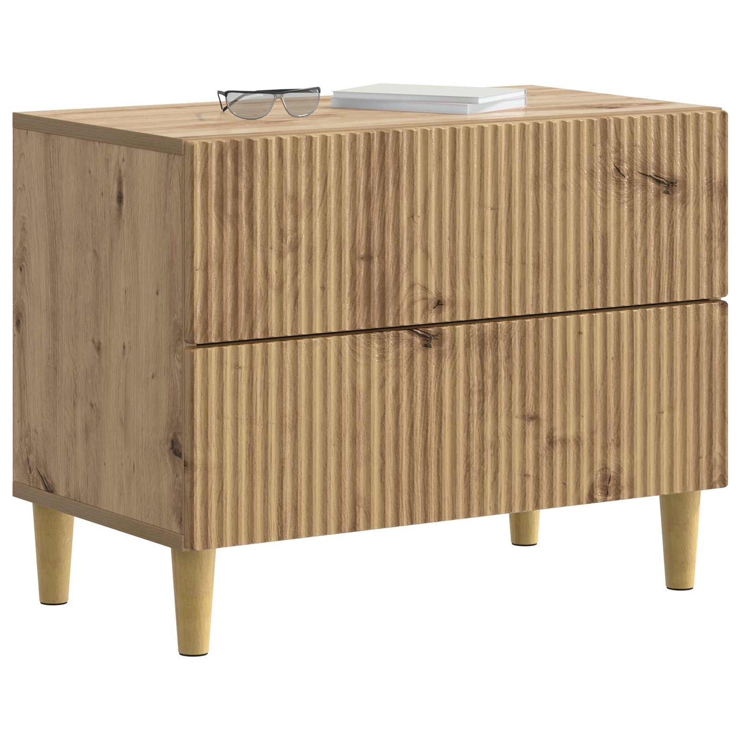 vidaXL Bedside Cabinet Artisan Oak 62 x 34.5 x 48 cm Engineered Wood 3