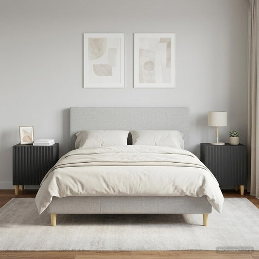 Bedside Cabinet 43 x 34.5 x 50 cm Engineered Wood Black 2