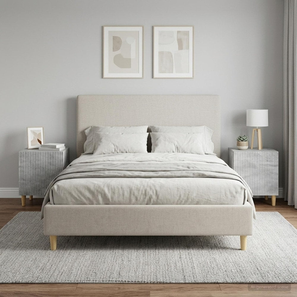 Bedside Cabinet 43 x 34.5 x 50 cm Engineered Wood Concrete grey 2