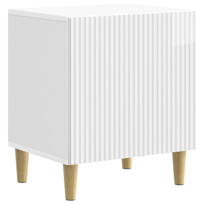 vidaXL Bedside Cabinet High Gloss White 43 x 34.5 x 50 cm 2
