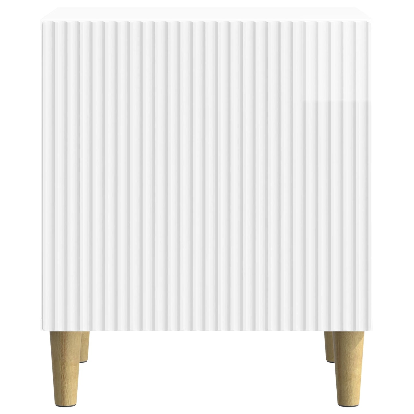 vidaXL Bedside Cabinet High Gloss White 43 x 34.5 x 50 cm 5