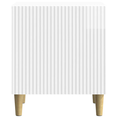 vidaXL Bedside Cabinet High Gloss White 43 x 34.5 x 50 cm 5