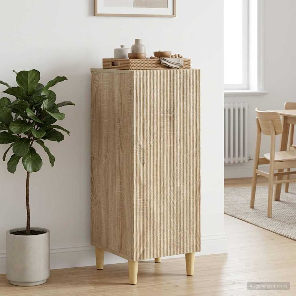 Sideboard 33 x 34.5 x 90 cm Engineered Wood Sonoma oak