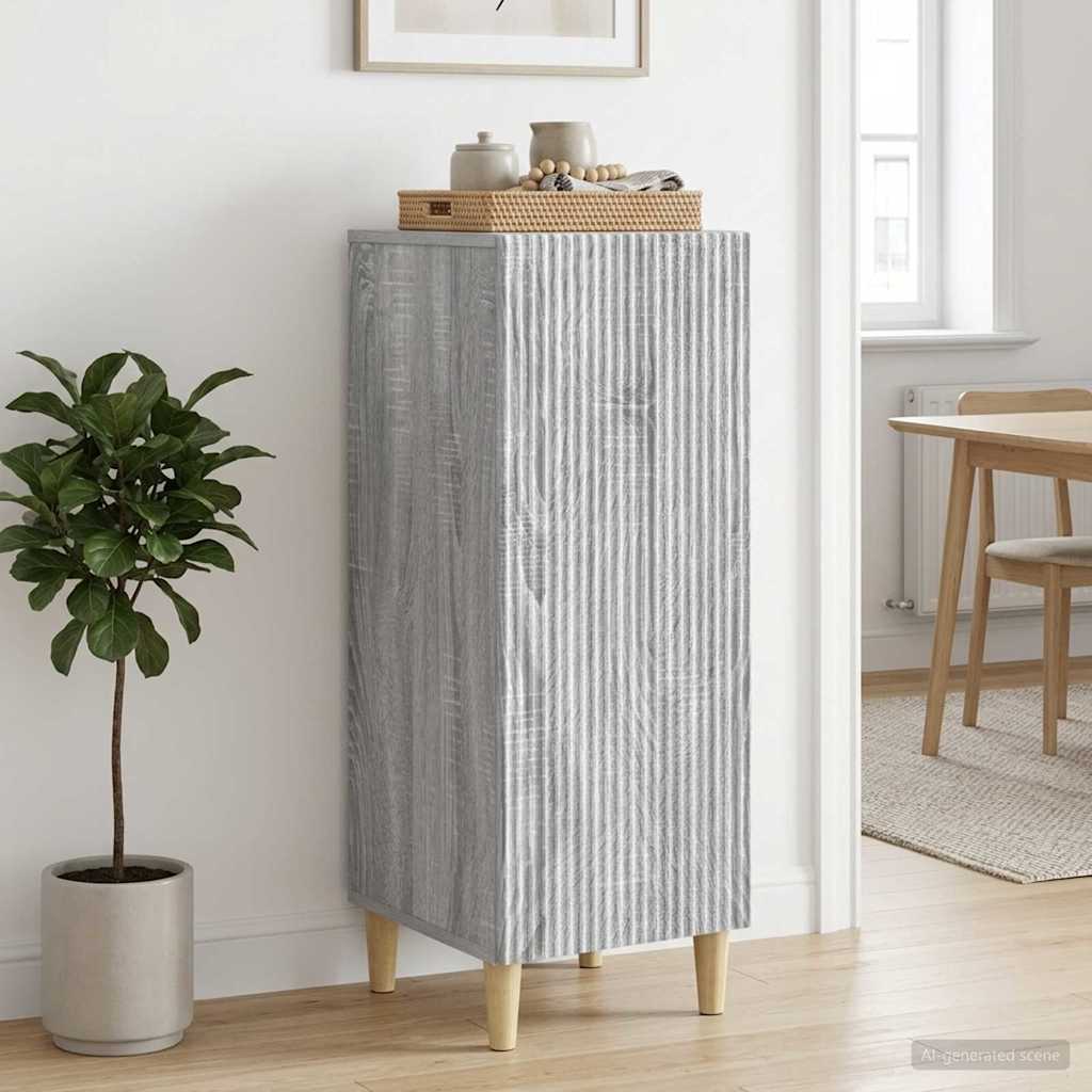 vidaXL Sideboard Grey Sonoma 33 x 34.5 x 90 cm Engineered Wood 1