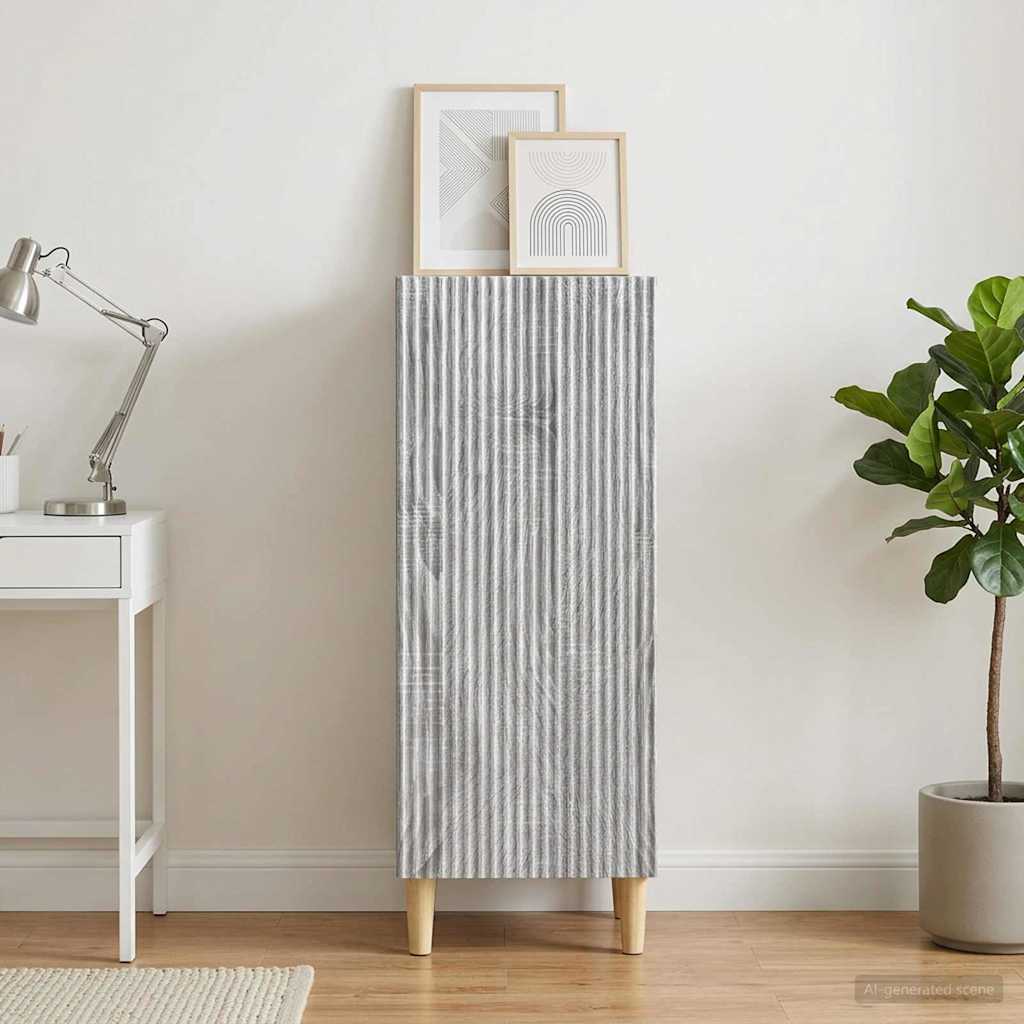 vidaXL Sideboard Grey Sonoma 33 x 34.5 x 90 cm Engineered Wood 4
