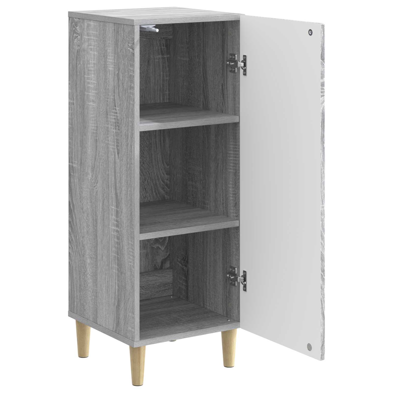 vidaXL Sideboard Grey Sonoma 33 x 34.5 x 90 cm Engineered Wood 5