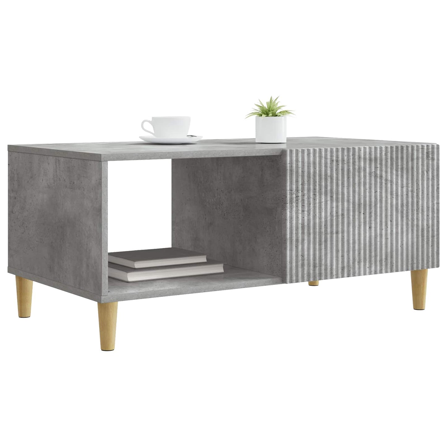 vidaXL Coffee Table Concrete Grey 90 x 50 x 40 cm Engineered Wood 3