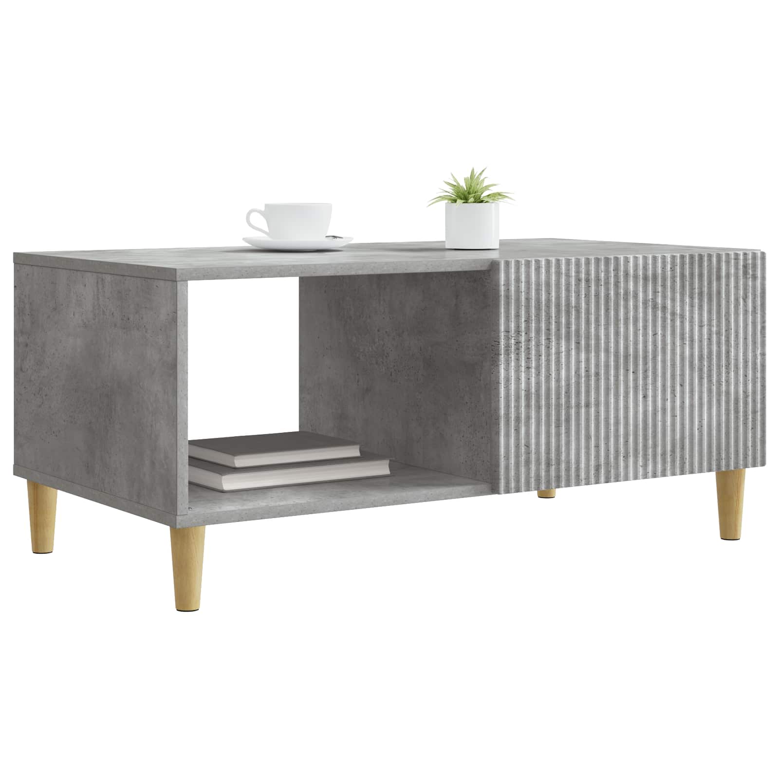 vidaXL Coffee Table Concrete Grey 90 x 50 x 40 cm Engineered Wood 3