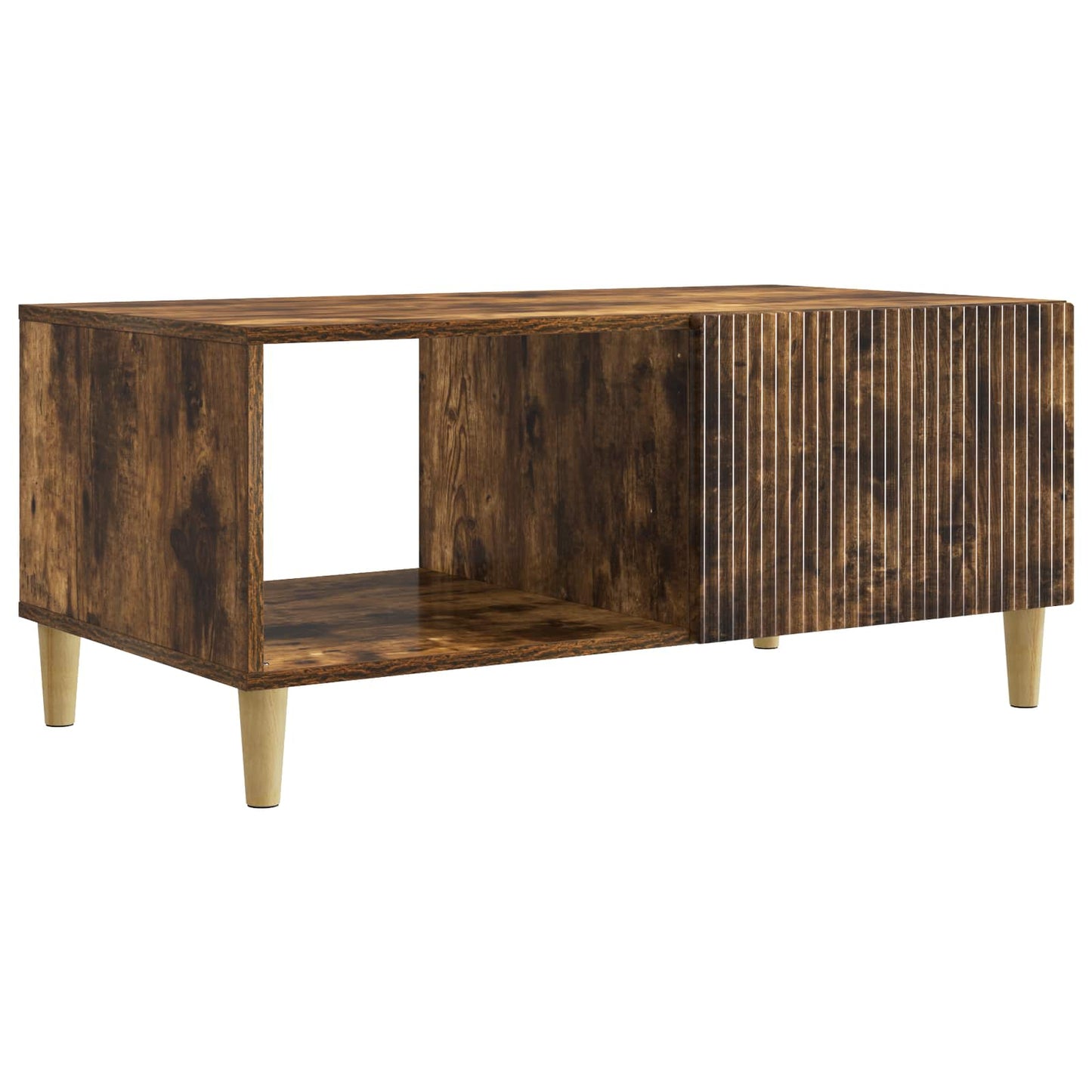 vidaXL Coffee Table Smoked Oak 90 x 50 x 40 cm Engineered Wood 2